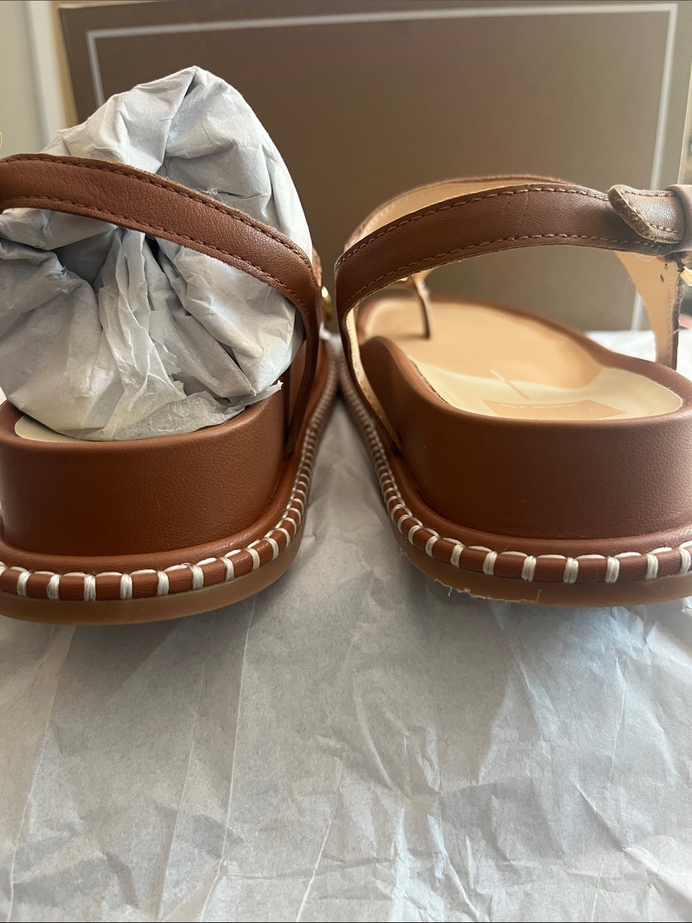 Dolce Vita Brown Saddle Leather Stefan Sandal - Picture 6 of 9